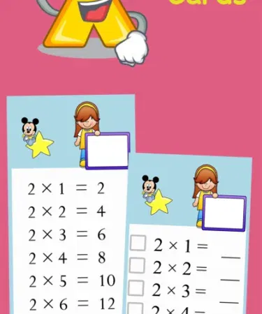Multiplication 1-12 flash cards for kids math times tables learning cards for sale in Pakistan