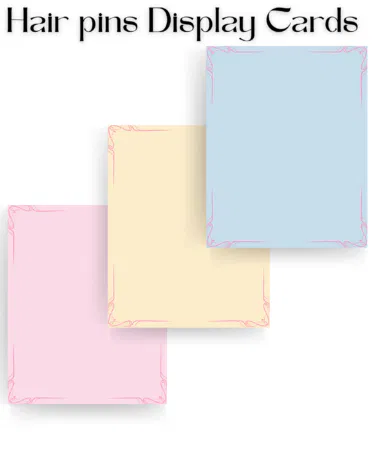 Elegant vintage baroque hair pin display cards, 30 pcs pack, for small businesses in Pakistan.