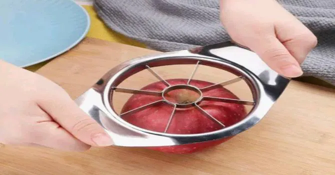 Premium stainless steel apple slicer and corer with ergonomic handle, heavy duty fruit cutter for Pakistan