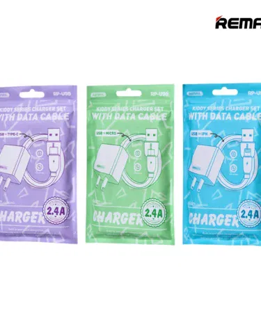 REMAX RP-U95-M 2.4A EU Kiddy Series charger set with cable for sale in Pakistan