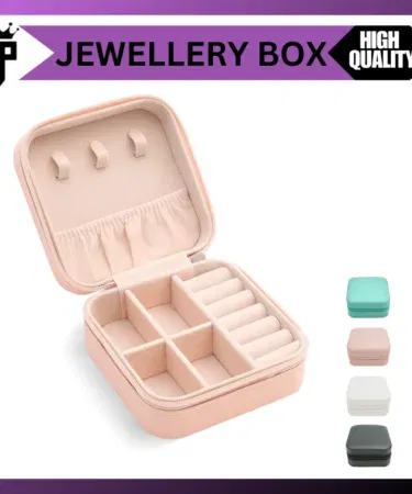 SP Dealz mini faux leather jewellery box case for women and girls, portable travel organiser