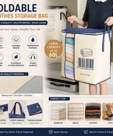 Foldable Storage Bag for Clothes & Blankets | Khareedo