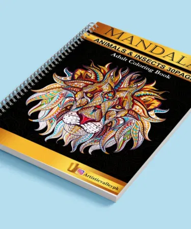 Mandala animal and insect coloring book, 30 pages, 6x8 inch, for adults, beautiful patterns, relaxation, Pakistan
