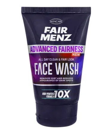 FAIR MENZ Advance Fairness Face wash with 10X Formula for men, sold in Pakistan.