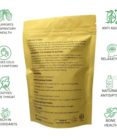 Tumburu Herbal Tea for Immunity Boost, Cold, Cough & Flu Relief from Gilgit Baltistan