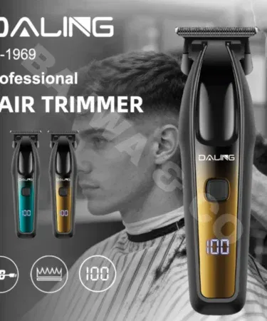 DL-1969 Professional Hair Trimmer with T-Blade and LED Display, USB Rechargeable, Pakistan