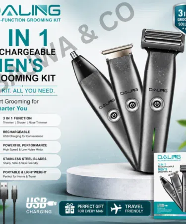 DALING DL-9218 3-in-1 rechargeable men's grooming kit with beard trimmer and shaver, sold in Pakistan