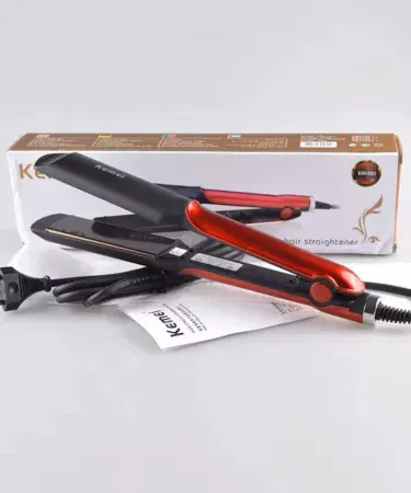 Professional ceramic hair straightener with fast heating and temperature control for smooth, silky hair in Pakistan.