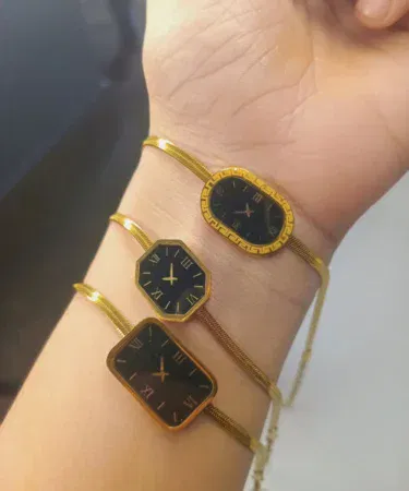 Octagon Vintage Gold Bracelet Watch for Women | Khareedo