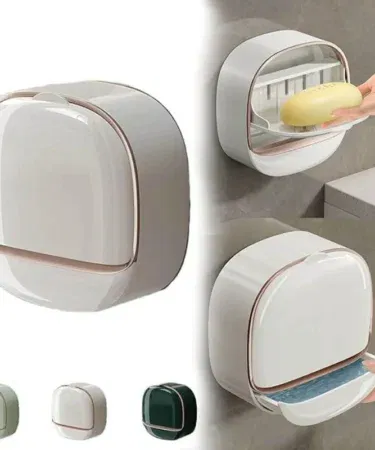 Luxury Soap Holder with Lid & Drainage | Khareedo