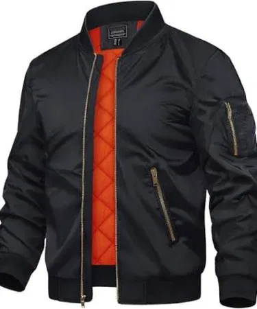 Men's warm padded bomber jacket with full zip, ideal for fall and winter casual wear in Pakistan.