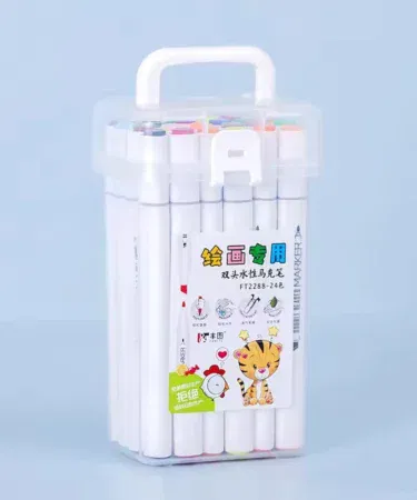 Double headed washable art markers set for kids drawing and sketching available in Pakistan