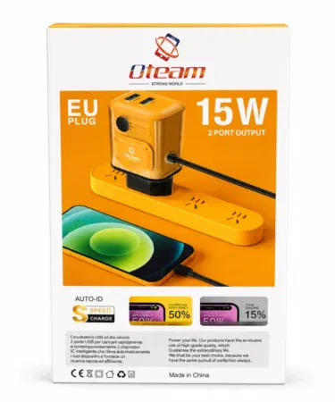 Oteam 15W Dual USB Wall Charger with Micro USB Cable, 3.1A fast charging adapter for mobile phones in Pakistan