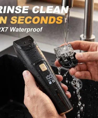 Waterproof rechargeable all-in-one beard trimmer for men, hair clipper, nose ear trimmer, body groomer sold in Pakistan