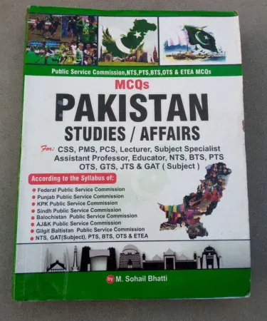 Pakistan Affairs MCQS book by Sohail Bhatti for competitive exams in Pakistan