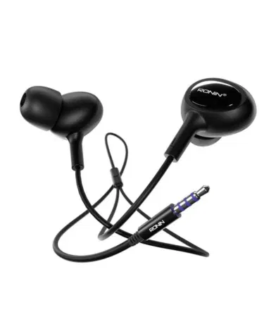 Ronin R9 original handsfree with mic, deep bass stereo sound, noise isolation, comfortable in-ear design for gaming and calls in Pakistan.