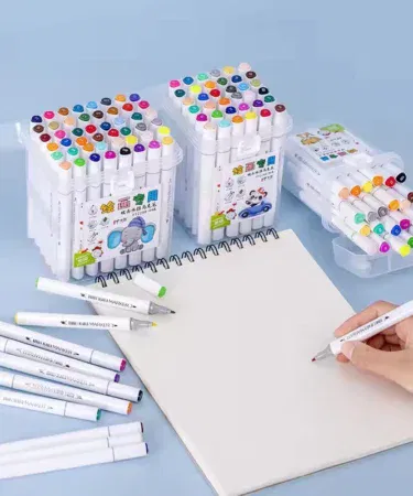 Double headed washable art markers set for kids drawing and sketching available in Pakistan