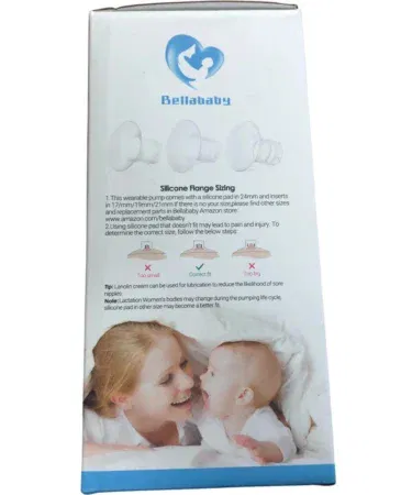 Wearable electric breast pump, wireless, hands-free, portable, rechargeable, BPA-free, low noise, fits in bra