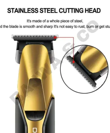 Professional rechargeable cordless beard trimmer for men with LED display and USB charging, sold in Pakistan