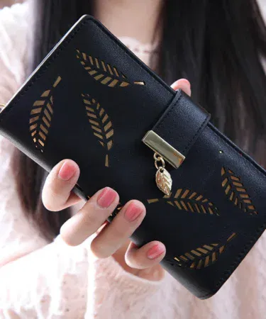 Classic black spacious hand clutch for ladies with mobile and cardholder, high quality, Forever Young style, sold in Pakistan