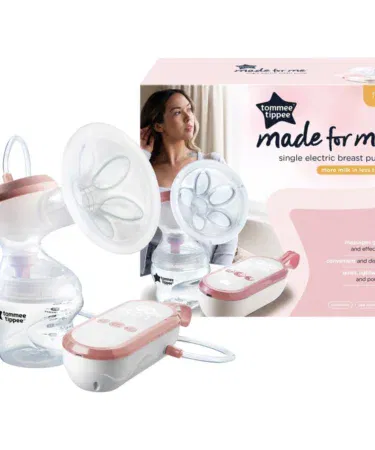 Single electric breast pump portable rechargeable with soft silicone cup BPA free hands free for nursing mothers in Pakistan