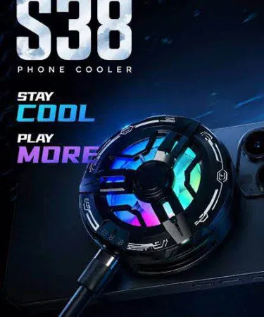 S38 Icy Magnetic Cooling Fan with digital display, MagSafe compatible, silent operation for phones in Pakistan.