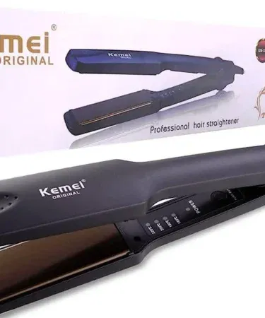 Professional electric hair straightener with adjustable temperature and ceramic plates for women in Pakistan.