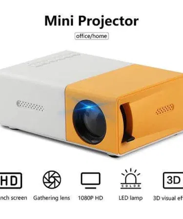 YG300 Mini Portable LED Projector 1080P Supported Home Theater with HDMI USB TF Card for sale in Pakistan