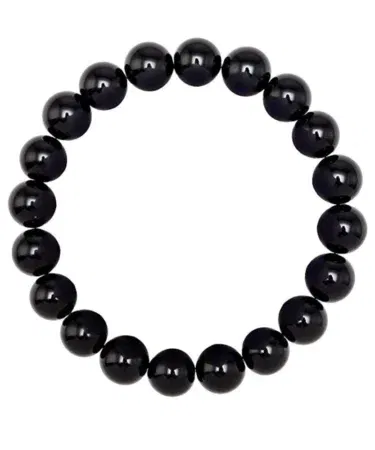 Stylish shiny black beads bracelet for women, elegant accessory sold in Pakistan