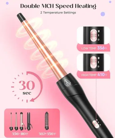 360° Airflow 2-in-1 Hair Straightener & Curler with Titanium Plates for Long Hair in Pakistan