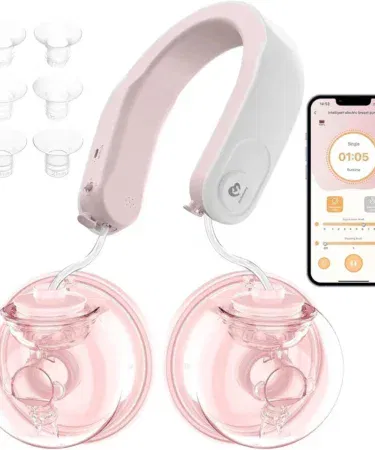 Wearable electric breast pump, hands-free, rechargeable, low-noise, BPA-free, portable, wireless, for mothers in Pakistan.