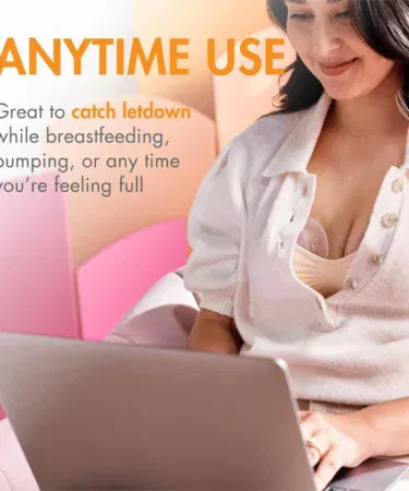 Hands-free silicone breast pump collector set for mothers in Pakistan, BPA-free, portable with travel pouch.