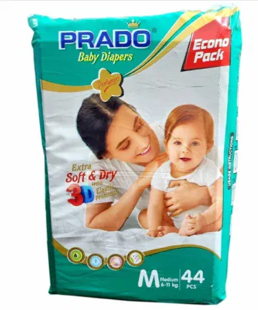 Prado Baby Diapers Medium (44 Pcs) - Extra Soft & Dry | Khareedo