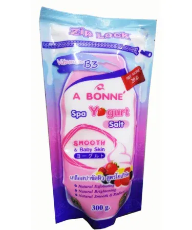 Abbone Spa Milk Salt 300g, made in Thailand, for smooth and radiant skin.