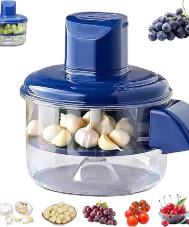 Automatic rechargeable electric peeler for fruits, vegetables, grapes, cherry tomatoes, and garlic, a portable kitchen gadget.