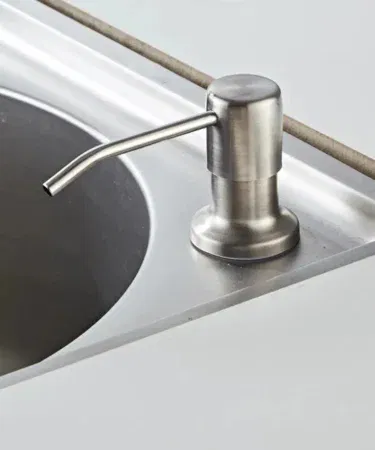 Stainless steel 350ml liquid soap dispenser pump for kitchen sink