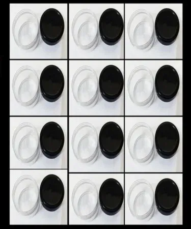 Pack of 12 empty 20ml jars for cream and base, ideal for cosmetic products in Pakistan