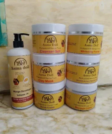 Asma Doll Mango Facial with Skin Polish 300ml for glowing skin, available in Pakistan.