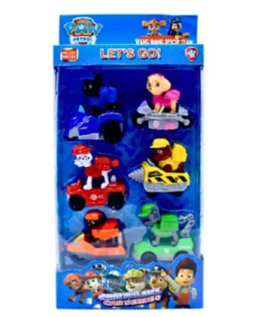 Paw Patrol Rescue Team Vehicle Set 6-pack mini cars for toddlers birthday gift