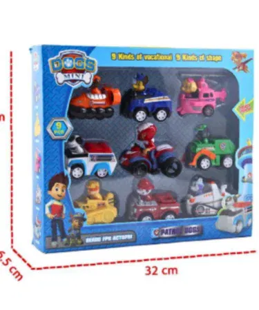 Paw Patrol Rescue Team Vehicle Set 6-pack mini cars for toddlers birthday gift