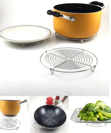 Life Time Quality Stainless Steel Hot Pan Stand Trivet Mat for Pots and Cooling Racks