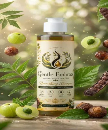 Gentle Embrace Organic Nourishing Shampoo for Women, 200ml, natural herbs, anti-dandruff, long hair, Pakistan