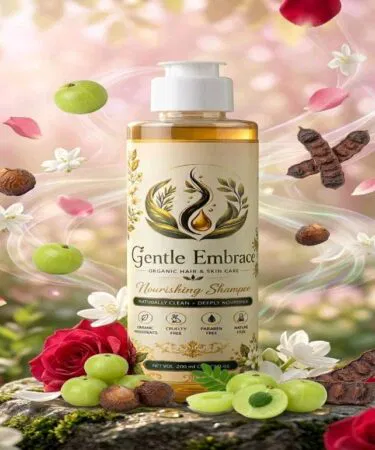 Gentle Embrace Organic Nourishing Shampoo for Women, 200ml, natural herbs, anti-dandruff, long hair, Pakistan