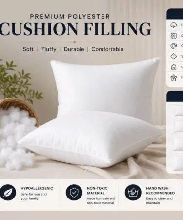 Premium polyester cushion filling insert pad for sofa, bed, and home decor in Pakistan