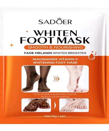 SADOER Whitening Foot Mask with Niacinamide & Vitamin C for dry, rough feet in Pakistan
