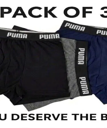 Puma men's multicolor cotton underwear 3-pack, sizes M, L, XL, sold in Pakistan