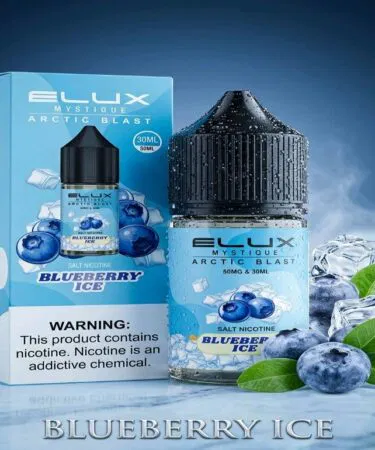 Elux Brand Blueberry Ice E-Liquid 30ml bottle with 35mg & 50mg nicotine strength sold in Pakistan