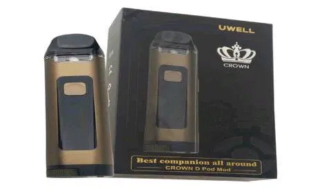 UWELL Crown D 35W rechargeable pod kit with large display screen, 1100mAh battery, sold in Pakistan