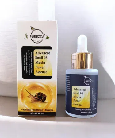 Purezza Natural Advanced Snail 96 Mucin Power Essence 30ml for hydrating, brightening, and skin repair.