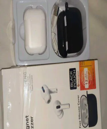 Pro 2 ANC wireless earbuds in white with free silicone cover, Bluetooth connectivity, sold in Pakistan